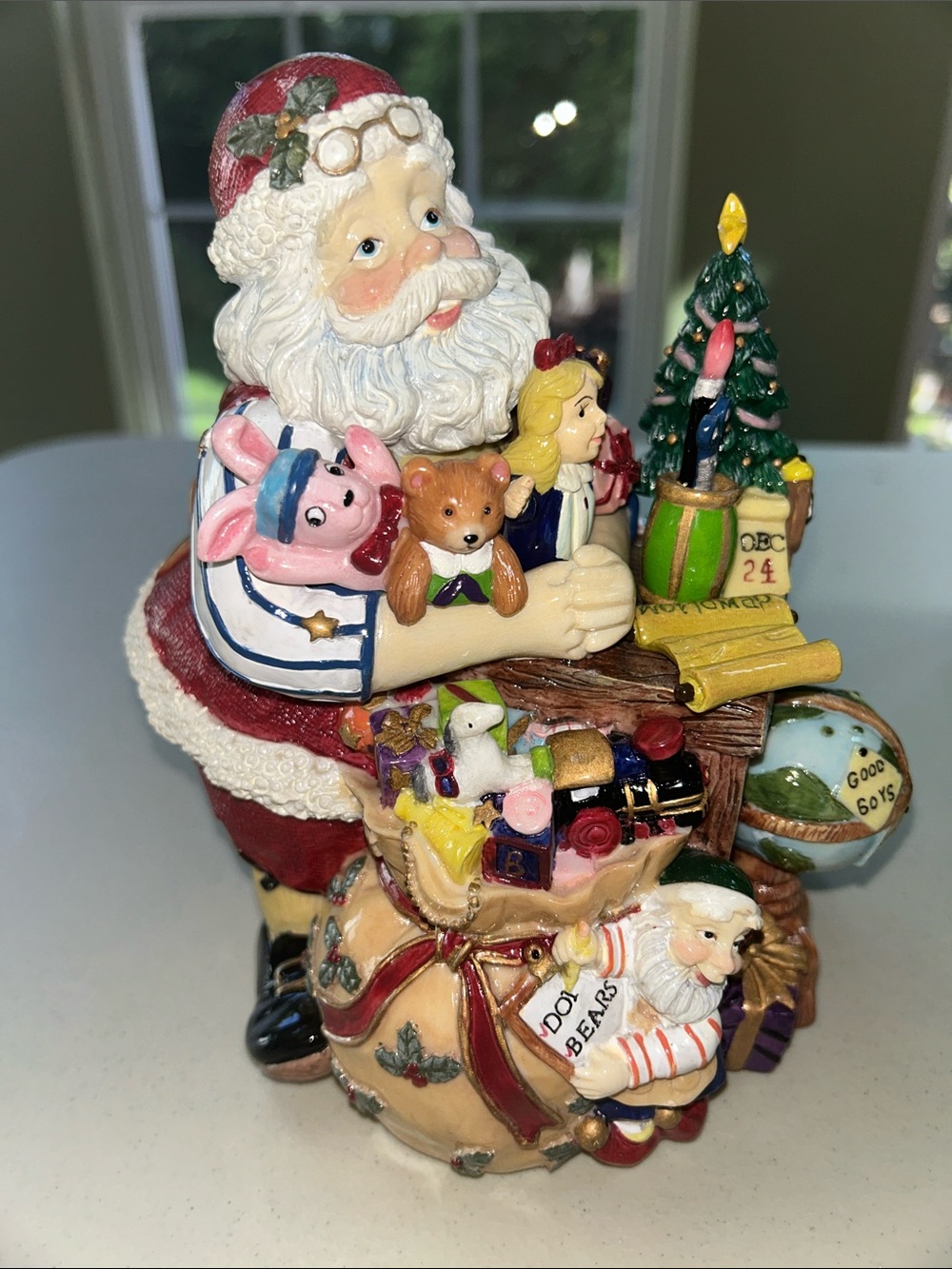 1990’s Vintage Fitz and Floyd Multicolor Musical Santa Holiday Figurine - Picture 7 of 13